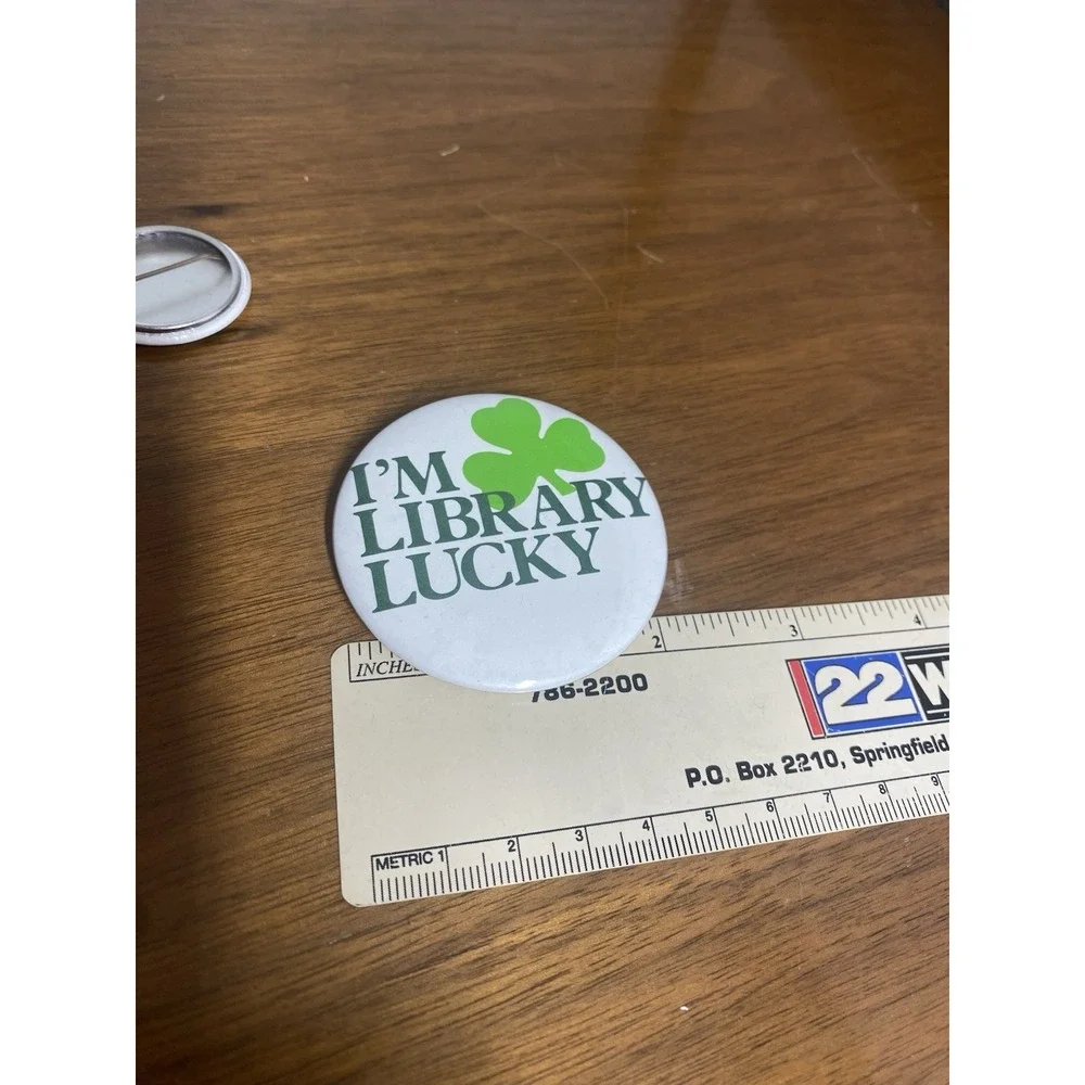 Vintage Librarian Pinback Button Collection